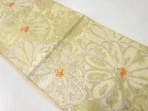 アンティーク　菊模様織出し袋帯（材料）